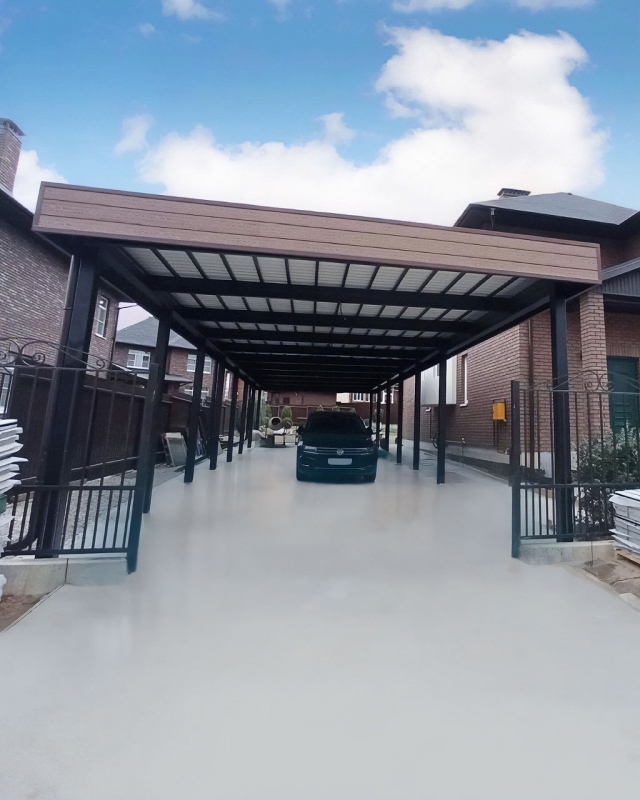 Навес для бассейна из поликарбоната